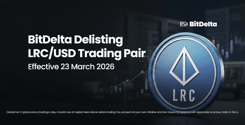BitDelta Delisting LRC Trading Pair