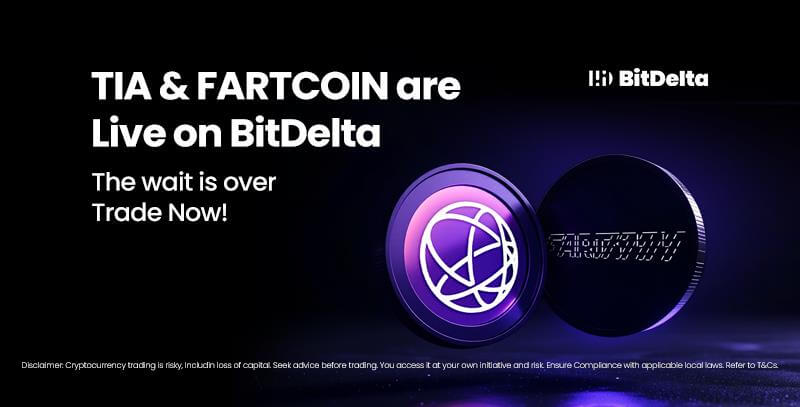 BitDelta Lists TIA & FARTCOIN – Trade the Latest Trending Crypto Assets